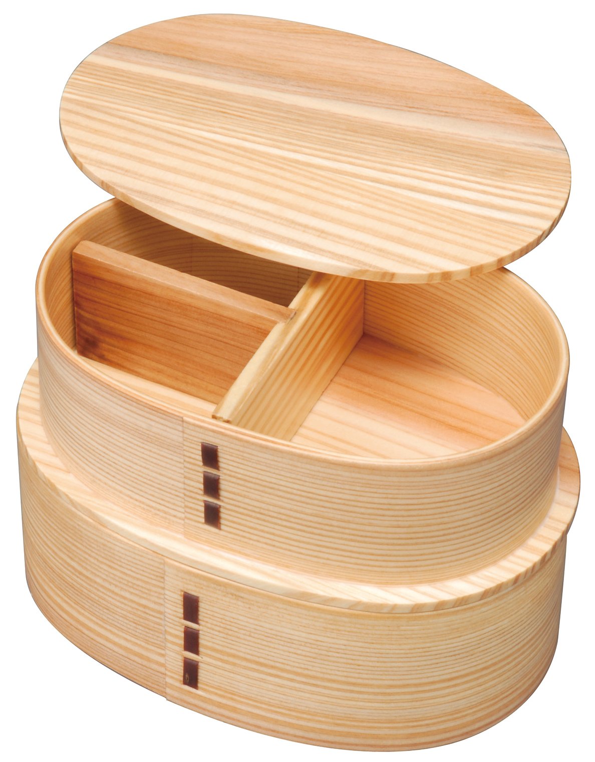 Ruozhao Japan Oval 2-Tier Bento Box Natural Ph02Sw - YOYO JAPAN