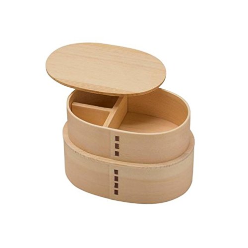 Ruozhao Japan Oval 2-Tier Bento Box Natural Ph02Sw - YOYO JAPAN