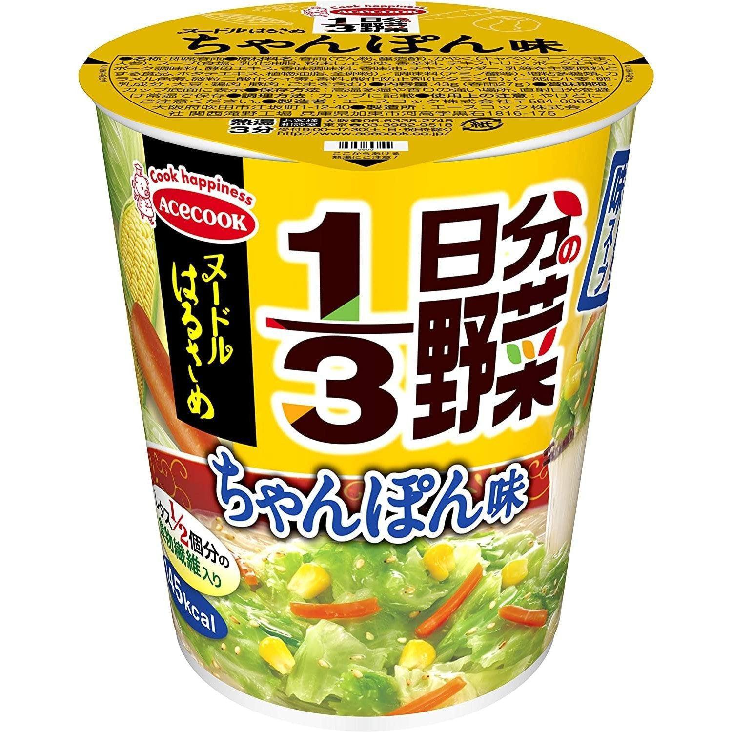 Acecook Instant Harusame Noodles Champon Flavor 43g (Pack of 6)