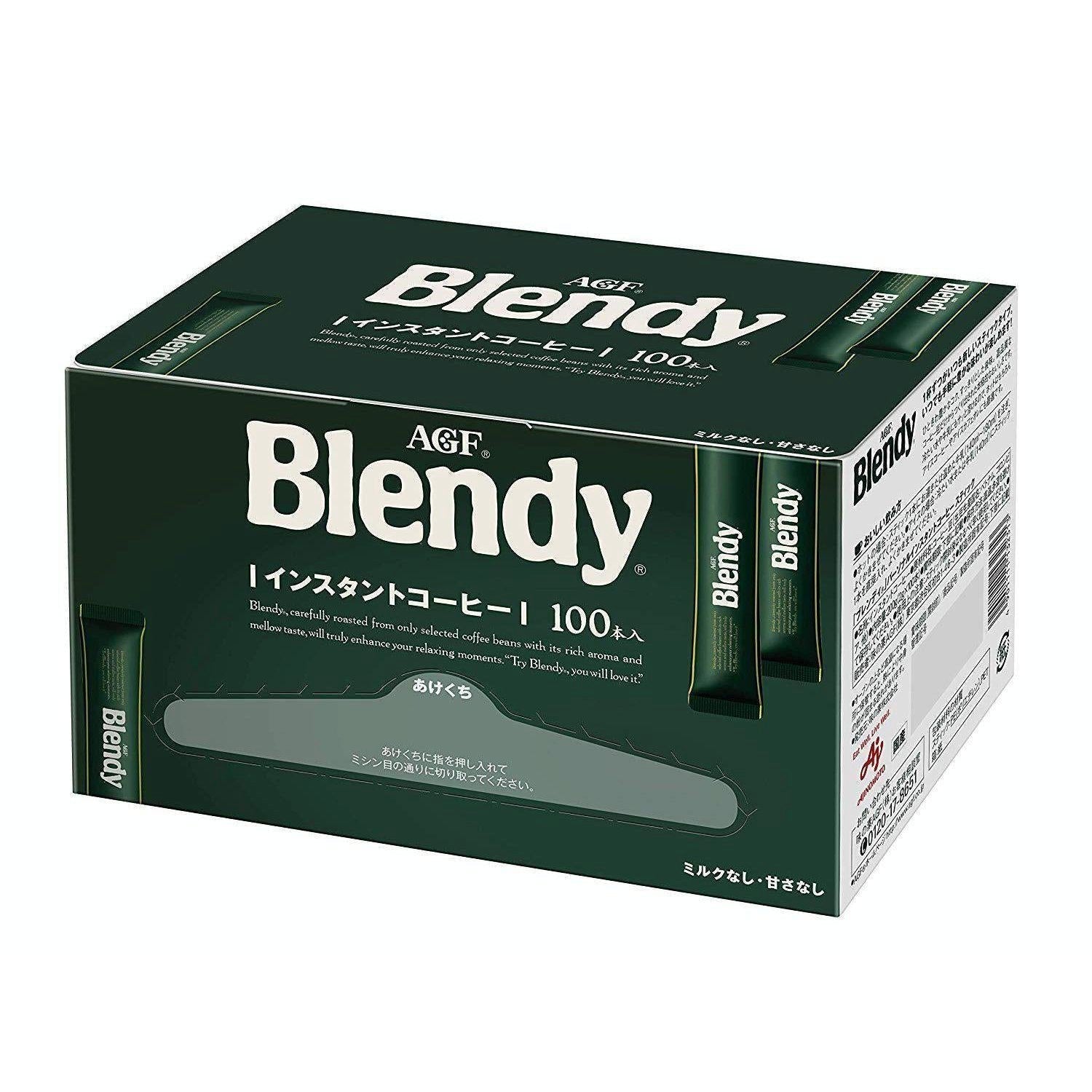 AGF Blendy Stick Instant Coffee Packets 100 Sticks