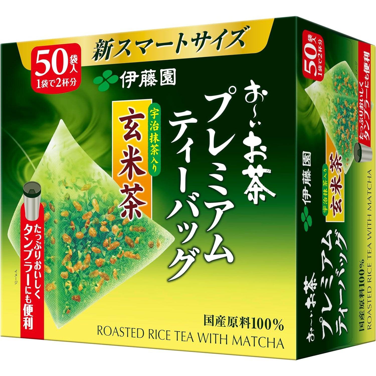 Itoen Oi Ocha Premium Matcha Green Tea with Roasted Rice 50 Bags