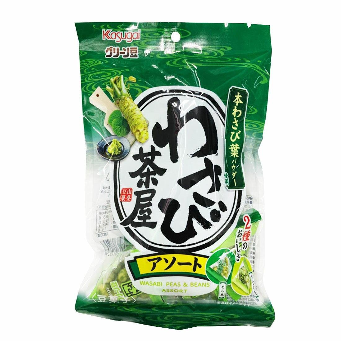 Kasugai Roasted Green Peas and Broad Beans Wasabi Flavor (Pack of 6)