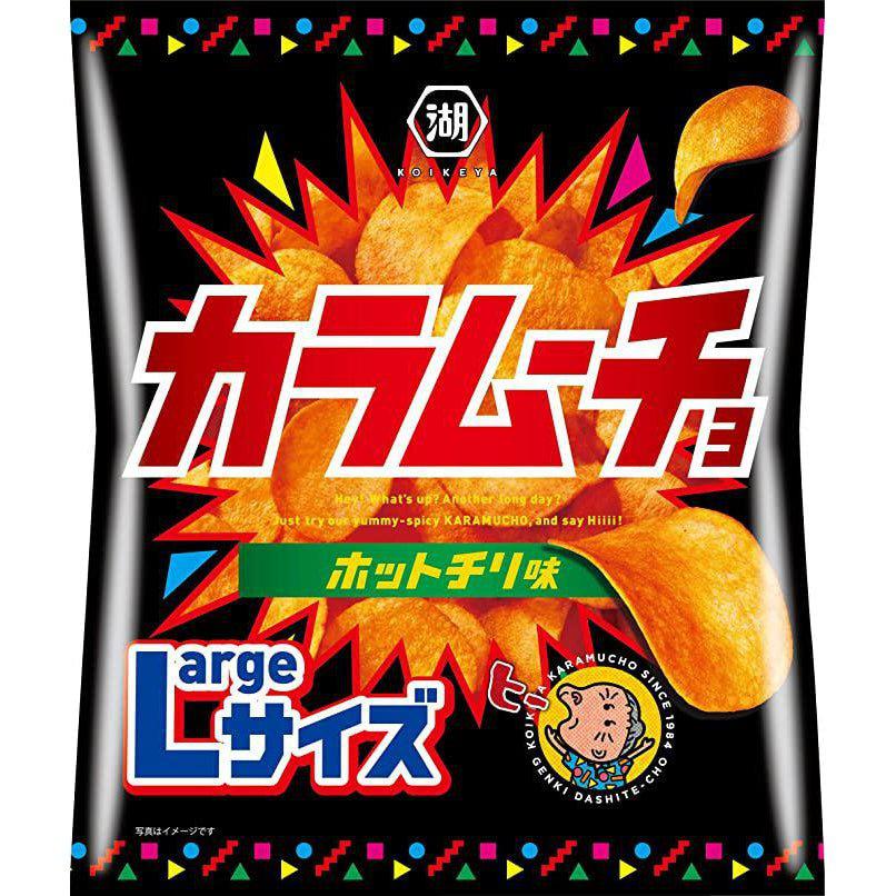 Koikeya Karamucho Chili Pepper Spicy Potato Chips 122g (Pack of 3)