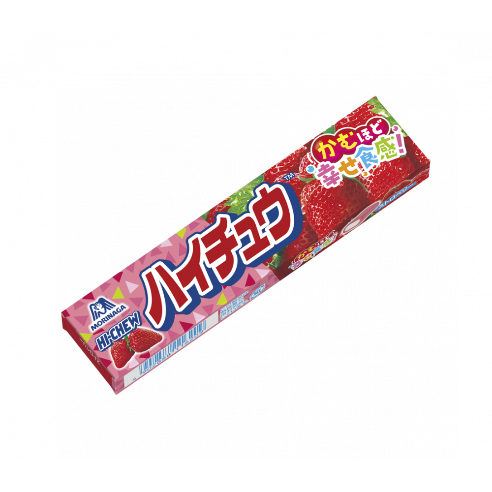 Morinaga Hi-Chew Japanese Soft Candy Strawberry Flavor 12 Pieces (Pack of 6)