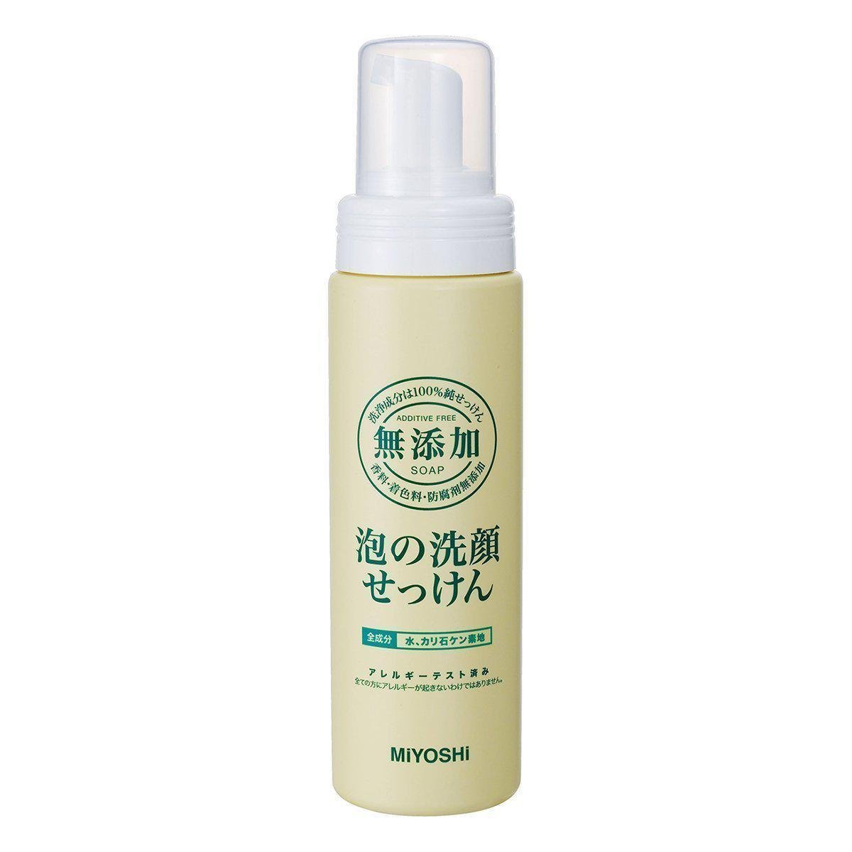 Miyoshi Soap Facial Foaming Wash Additive-Free Pump Bottle 200ml