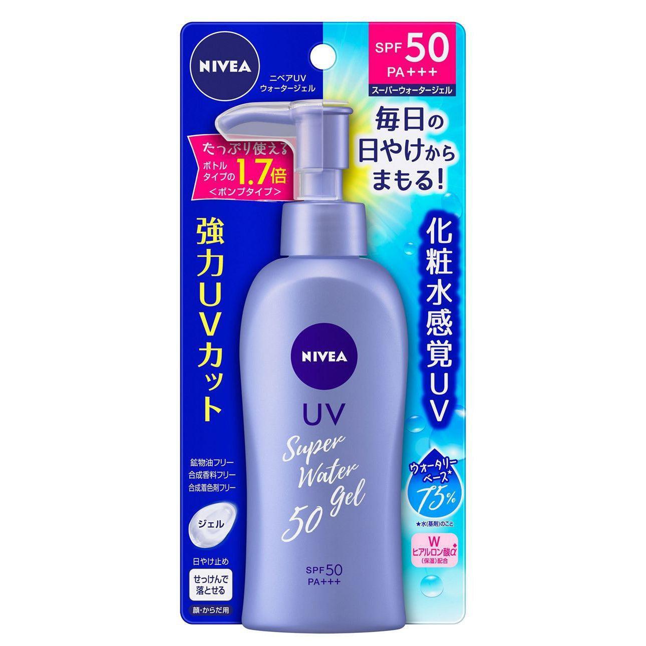 Nivea Sun Protect Super Water Gel Sunscreen Pump Bottle SPF50 PA+++ 140g