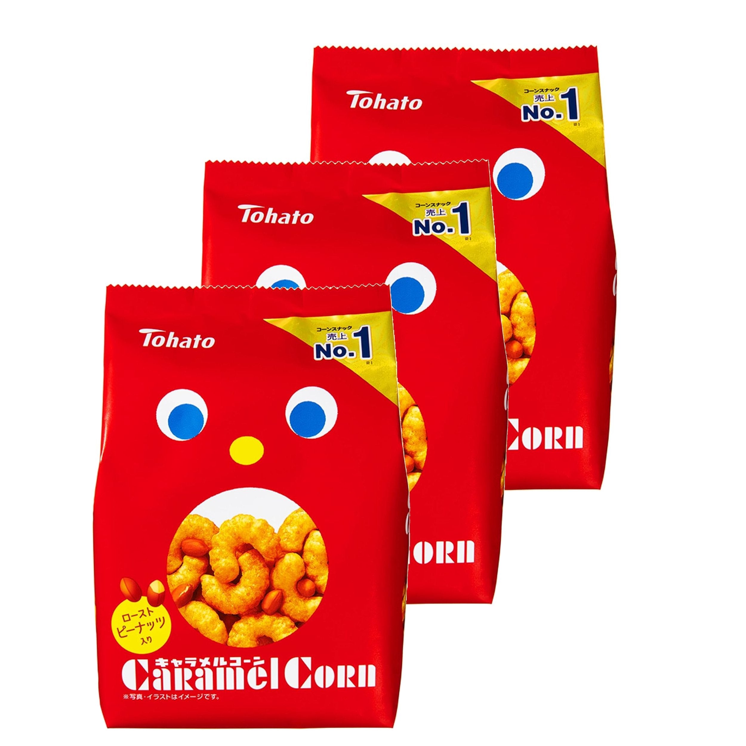 Tohato Caramel Corn Chips 70g (Pack of 3 Bags)