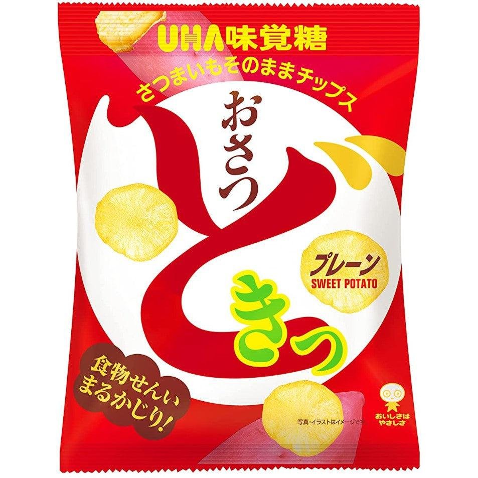 UHA Mikakuto Osatsudoki Satsumaimo Sweet Potato Chips 65g (Pack of 3)