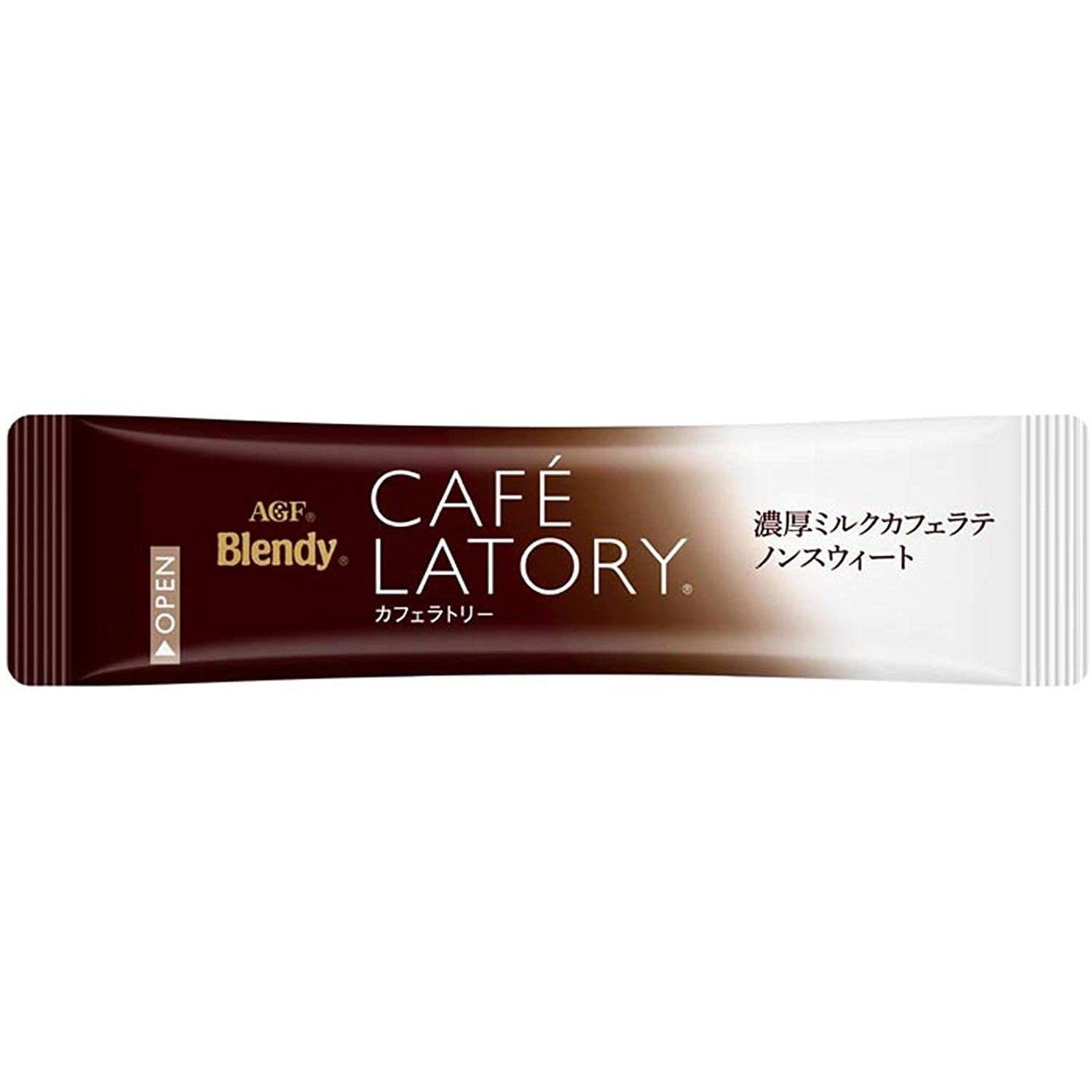 AGF Blendy Café Latory Rich Milk Cafe Latte Unsweetened 18 Sticks