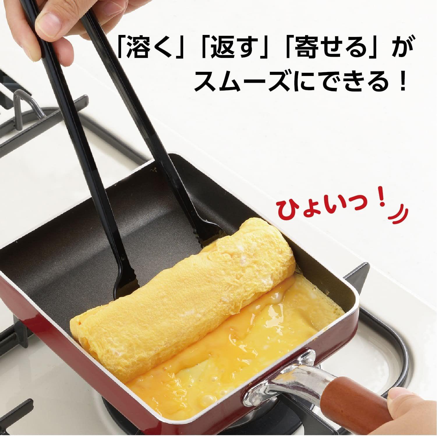 Akebono Nylon Tongs Tamagoyaki Tongs Black CH-2052