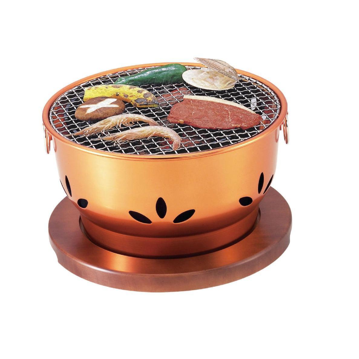 Ikenaga Shichirin Round Charcoal Grill Portable Cast-Iron Hibachi Grill 30cm