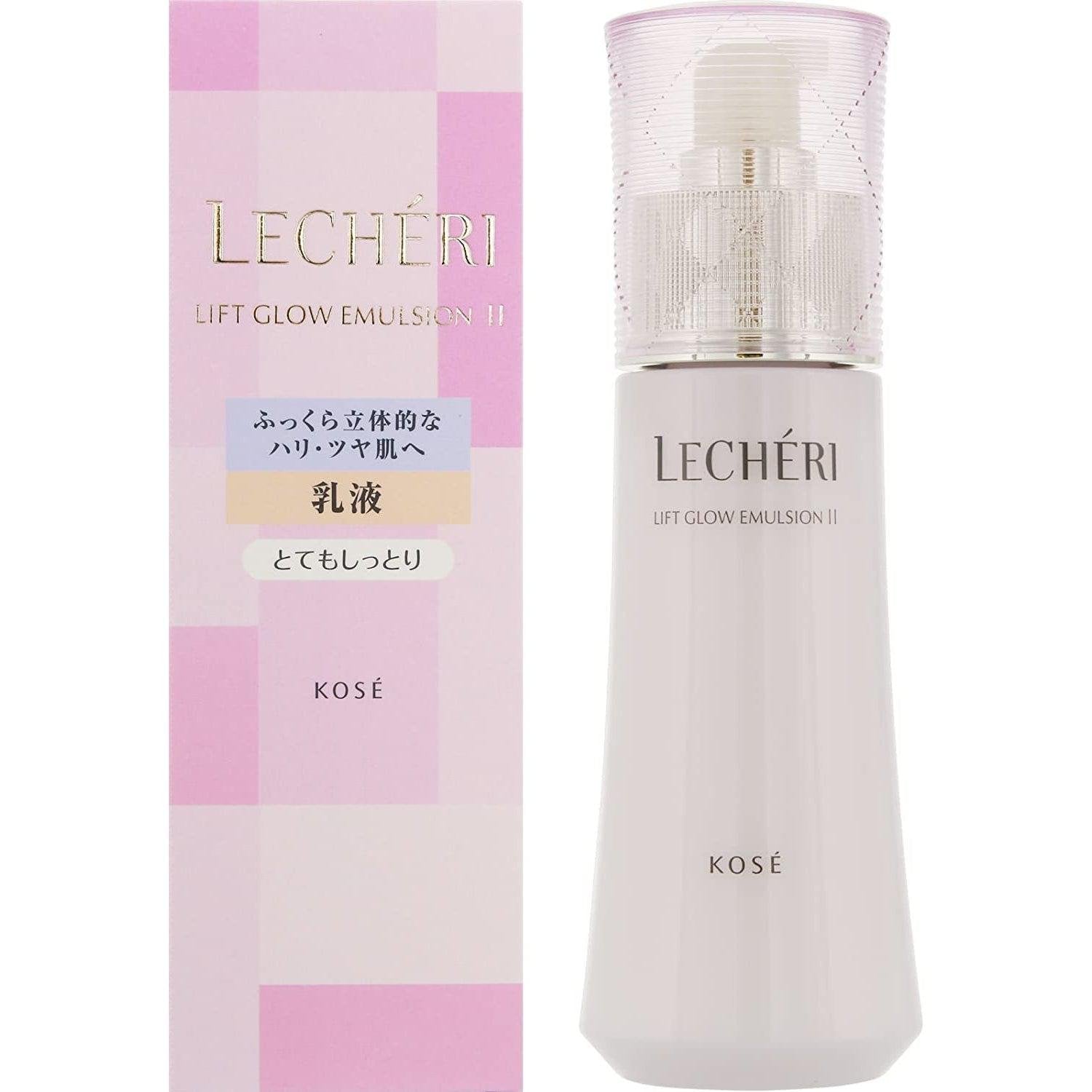 Kose Lecheri Lift Glow Emulsion Skin Glowing Face Milk 120ml