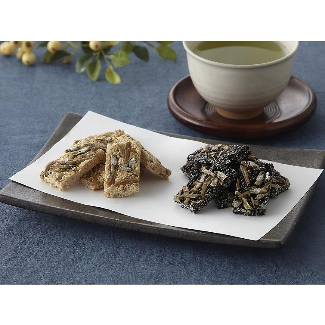 Takusei White & Black Sesame Crackers With Dried Sardines 11 Pieces