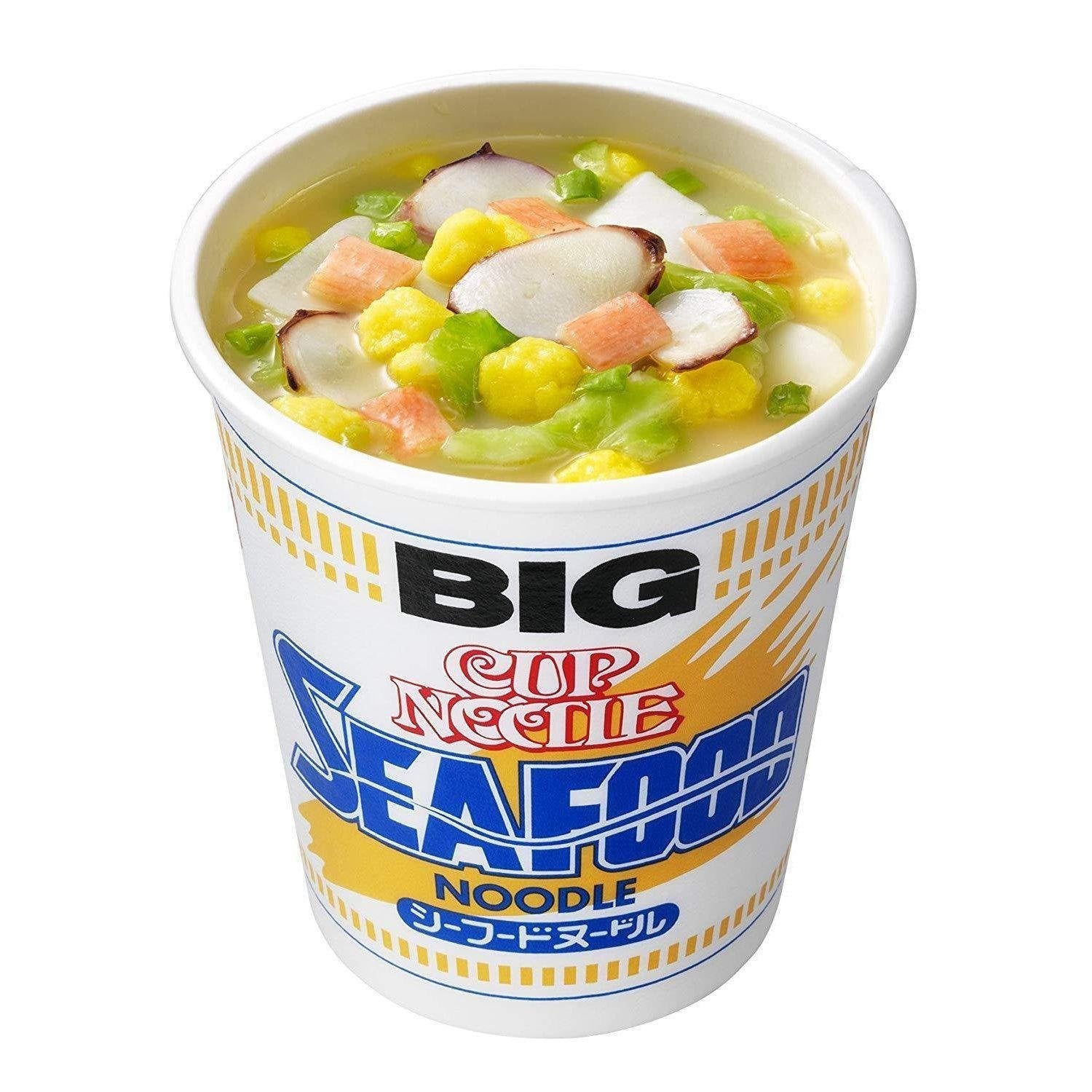 Nissin Instant Cup Noodles Seafood Flavor BIG (Pack of 3) - YOYO JAPAN