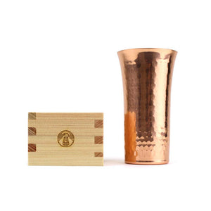 Peaks&Trees Tsuchime Copper Tumbler Japanese Cypress Gosho Masu Sake Cup Set L Size Japan Cosmetic Box Beer Glass Outdoor - YOYO JAPAN