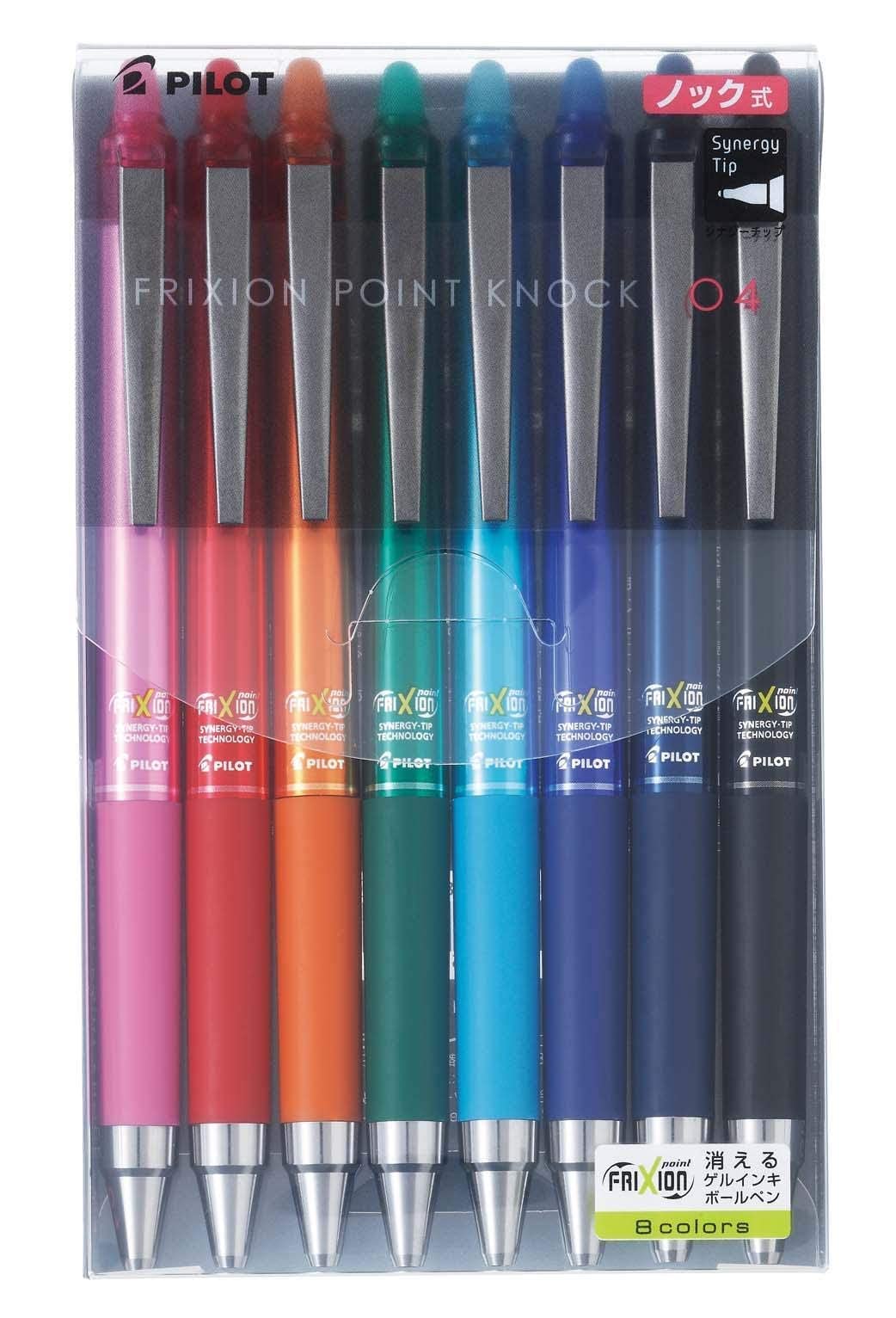 Pilot Japan Friction Point Knock 04 8 Color Pen Set