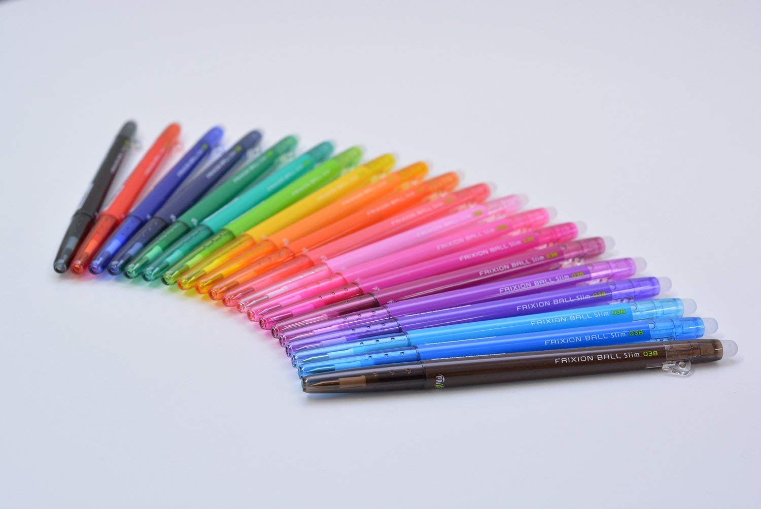 Pilot Frixion Ball Slim 0.38Mm 20 Color Set Japan In Transparent Pen Case