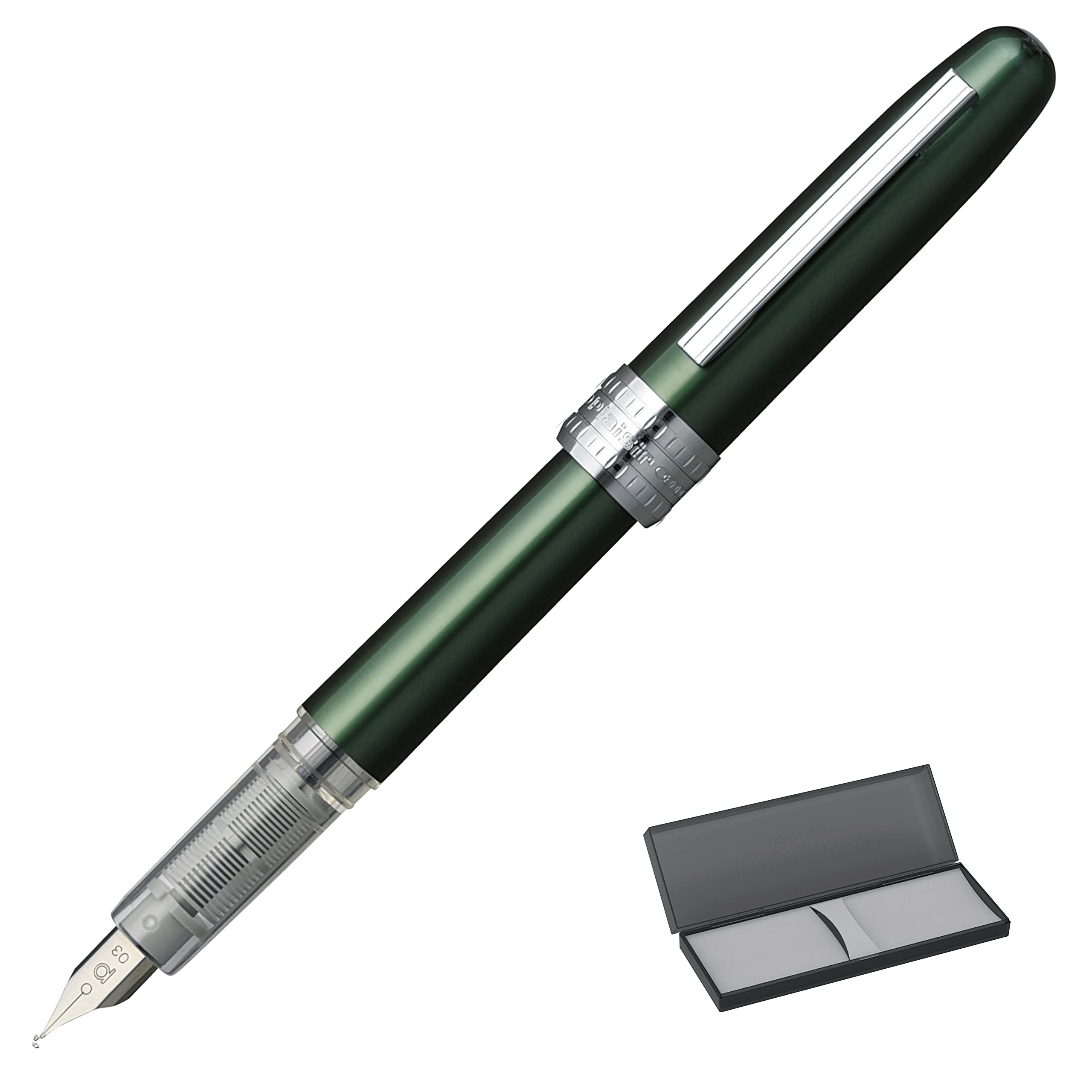 Platinum Fountain Pen Plaisir Fine Point Green Pgb-1000#41-2 Made In Japan