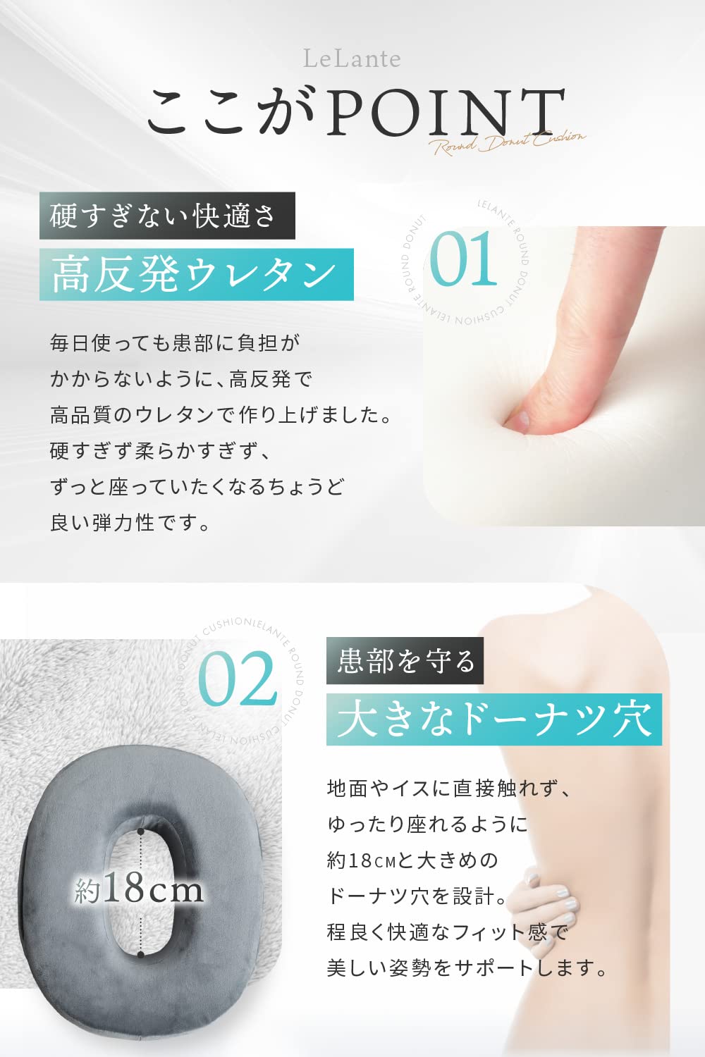 Lelante Conical Cushion Donut Cushion Postpartum Hemorrhoids High Resilience Navy - Recommended By Active Midwives (Japan) - YOYO JAPAN