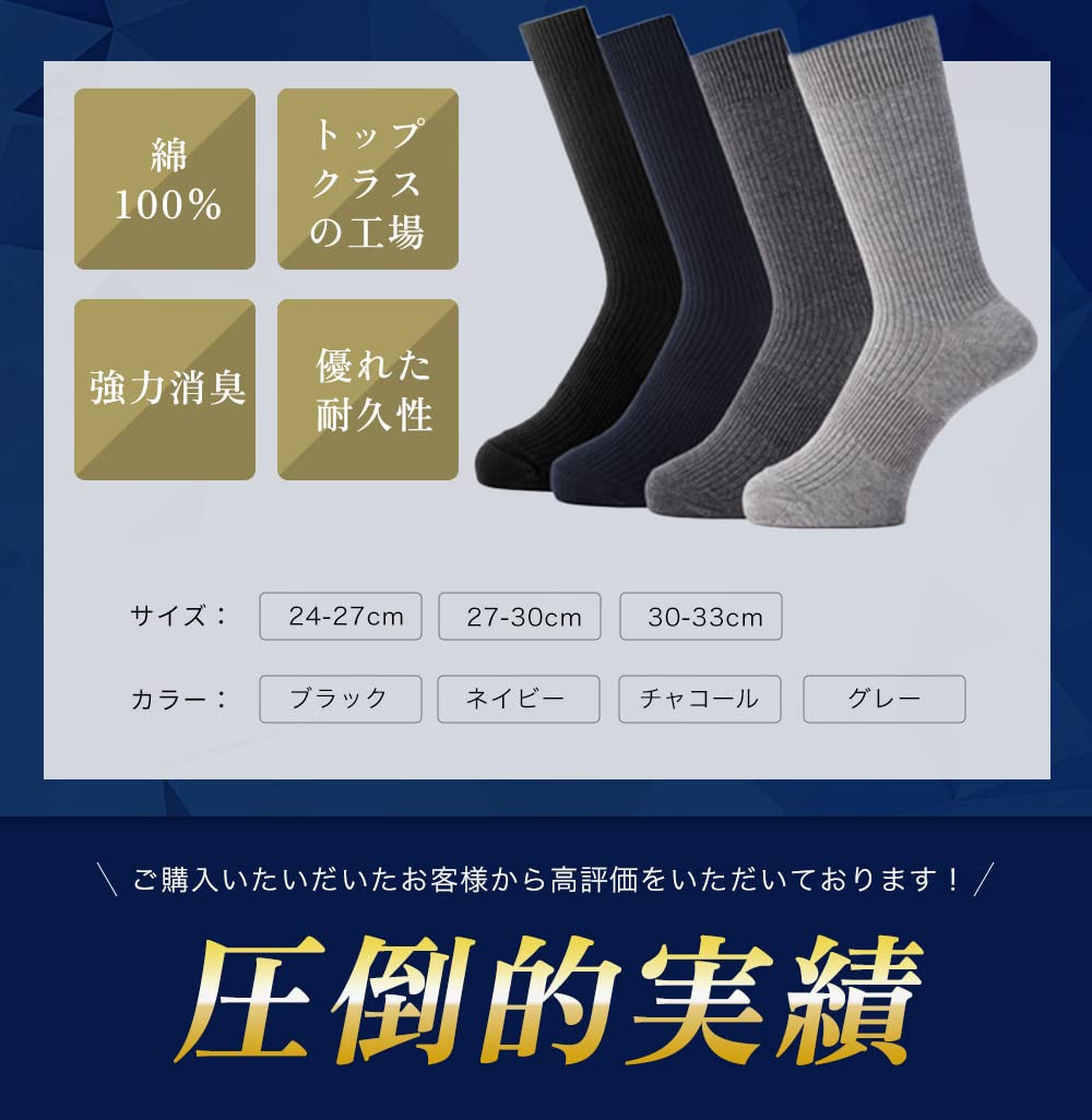 Renfro Men'S Business Socks Japan Deodorant 27-30Cm Black 3-Pair Set