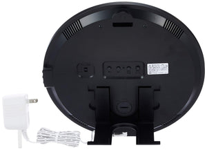 Rhythm Wall Clock Radio 365 Colors Led Color Change Black Japan 8Rz197Sr02 Φ27X2.1Cm - YOYO JAPAN