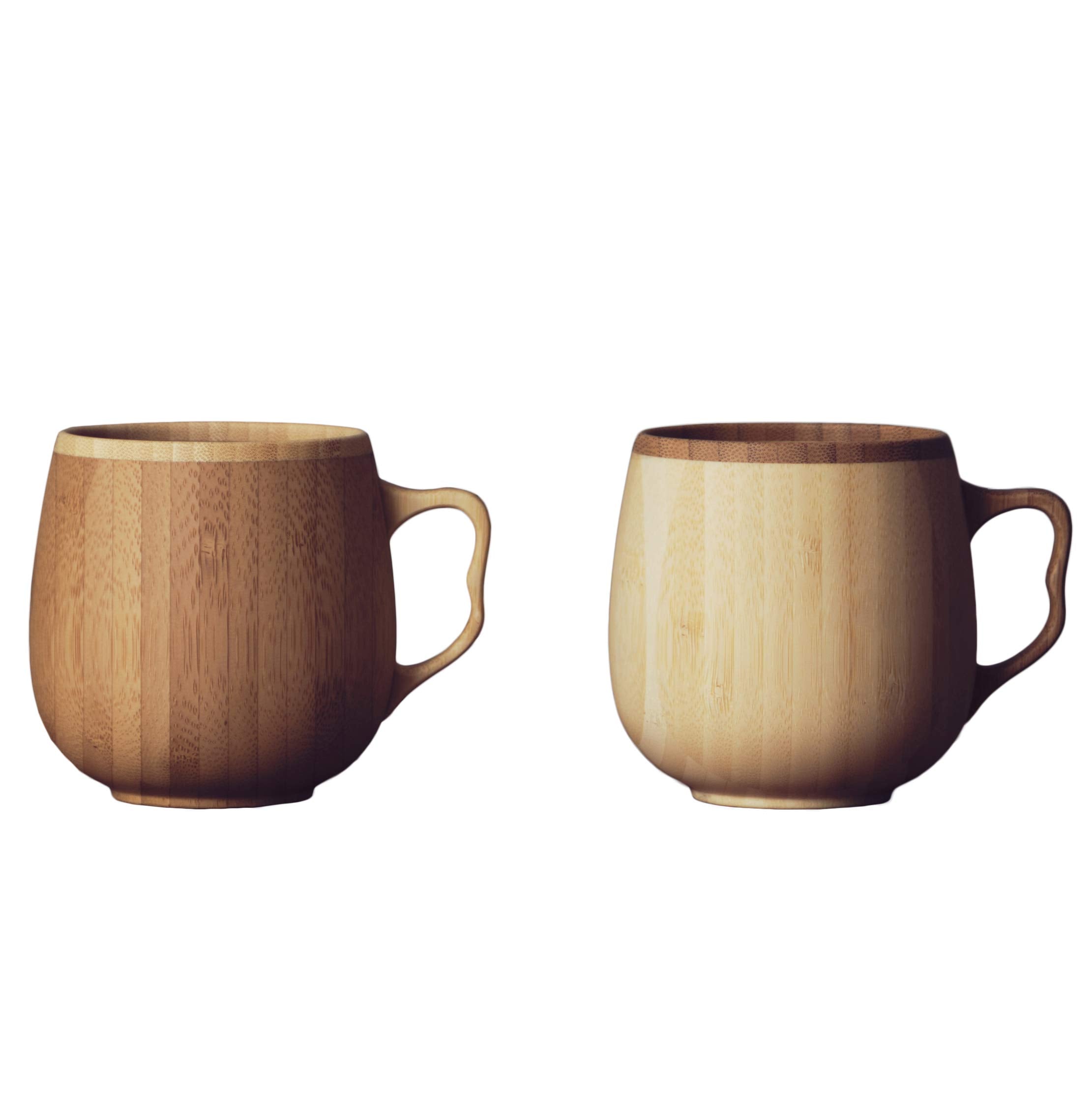 Riveret Cafe Au Lait Mug Cup 350Ml Pair Set Japan Dishwasher Safe White/Brown Rv-205Wb