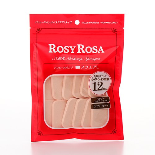 Rosie Rosa Value Sponge Square L Type 12 Pack - High Quality Cleaning