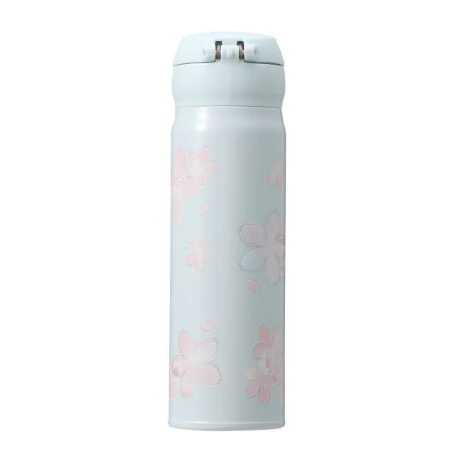 Starbucks Sakura 2022 Handy Stainless Bottle Blue 500ml - Japanese Starbucks Thermos Bottles