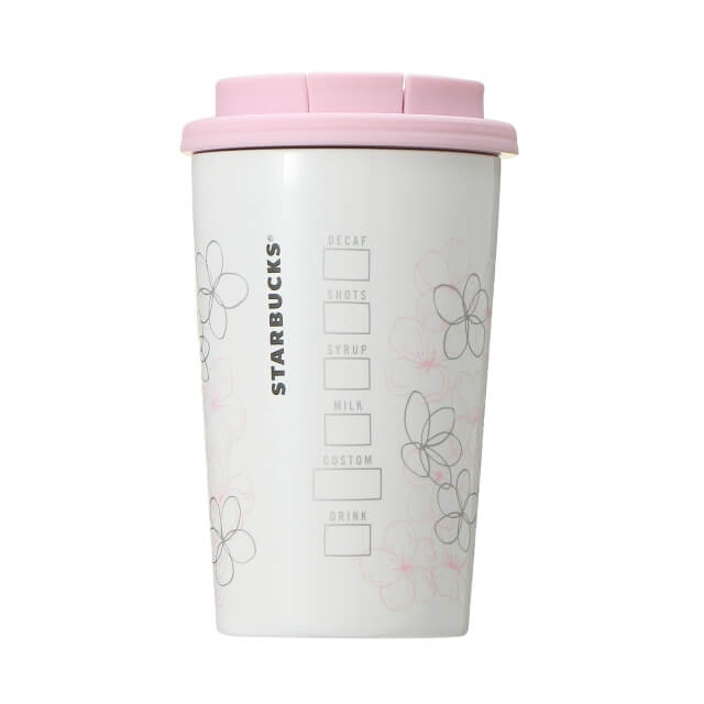 Starbucks Sakura 2022 Stainless Steel Togo Cup Tumbler Line Art 355ml - Japanese Starbucks Tumblers