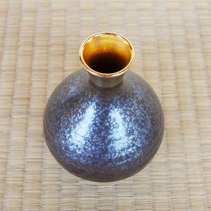 Arita Ware Sake Set Japan: 1 Tokkuri Bottle 2 Ochoko Cups Crystal Gold Ceramic - YOYO JAPAN