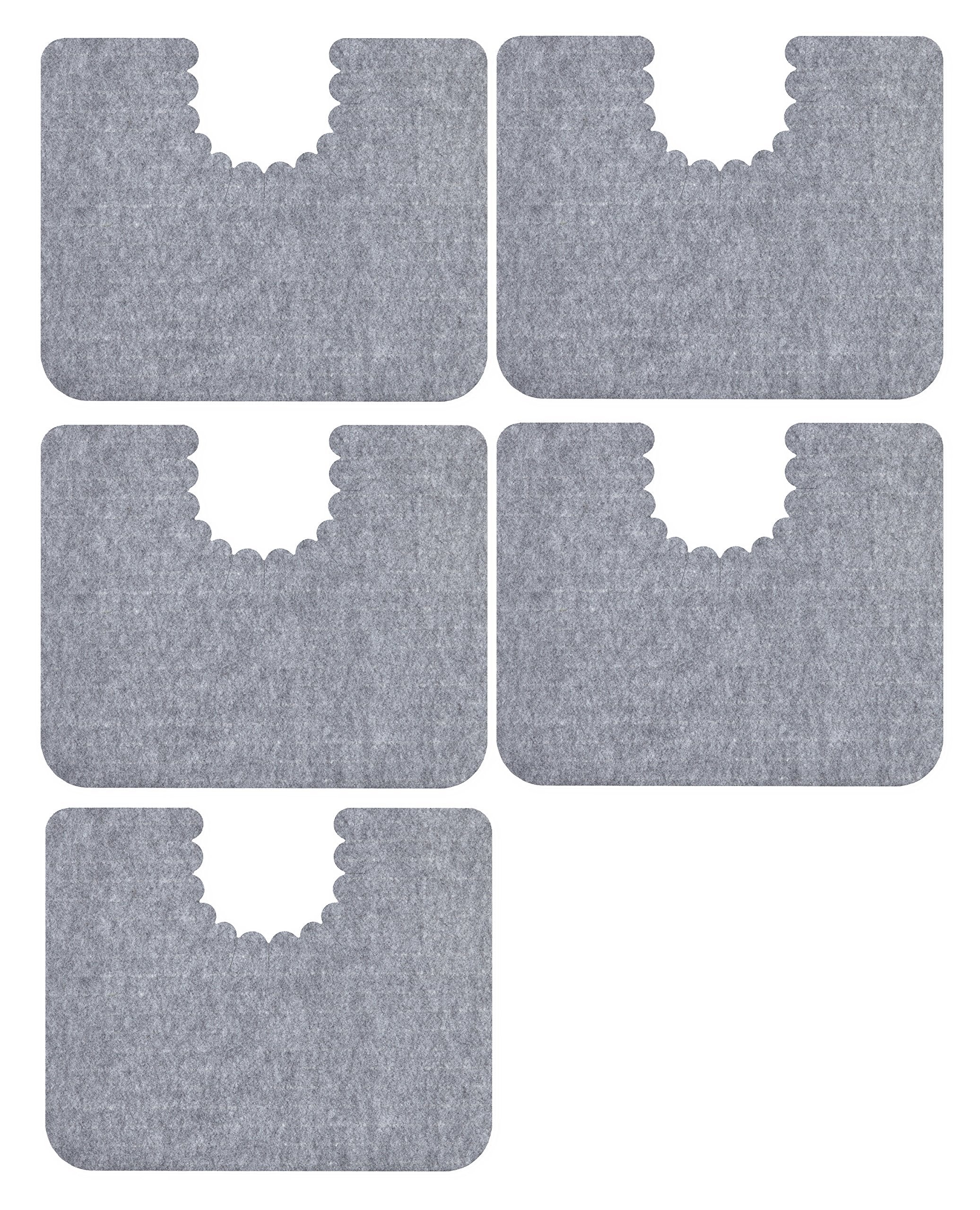 Sanko Mitsuba Toilet Mats For Men'S Urinal 5Pcs Gray Floor Stain Prevention Japan Made Suction Kh-16 55X44Cm (1Mm Thick)