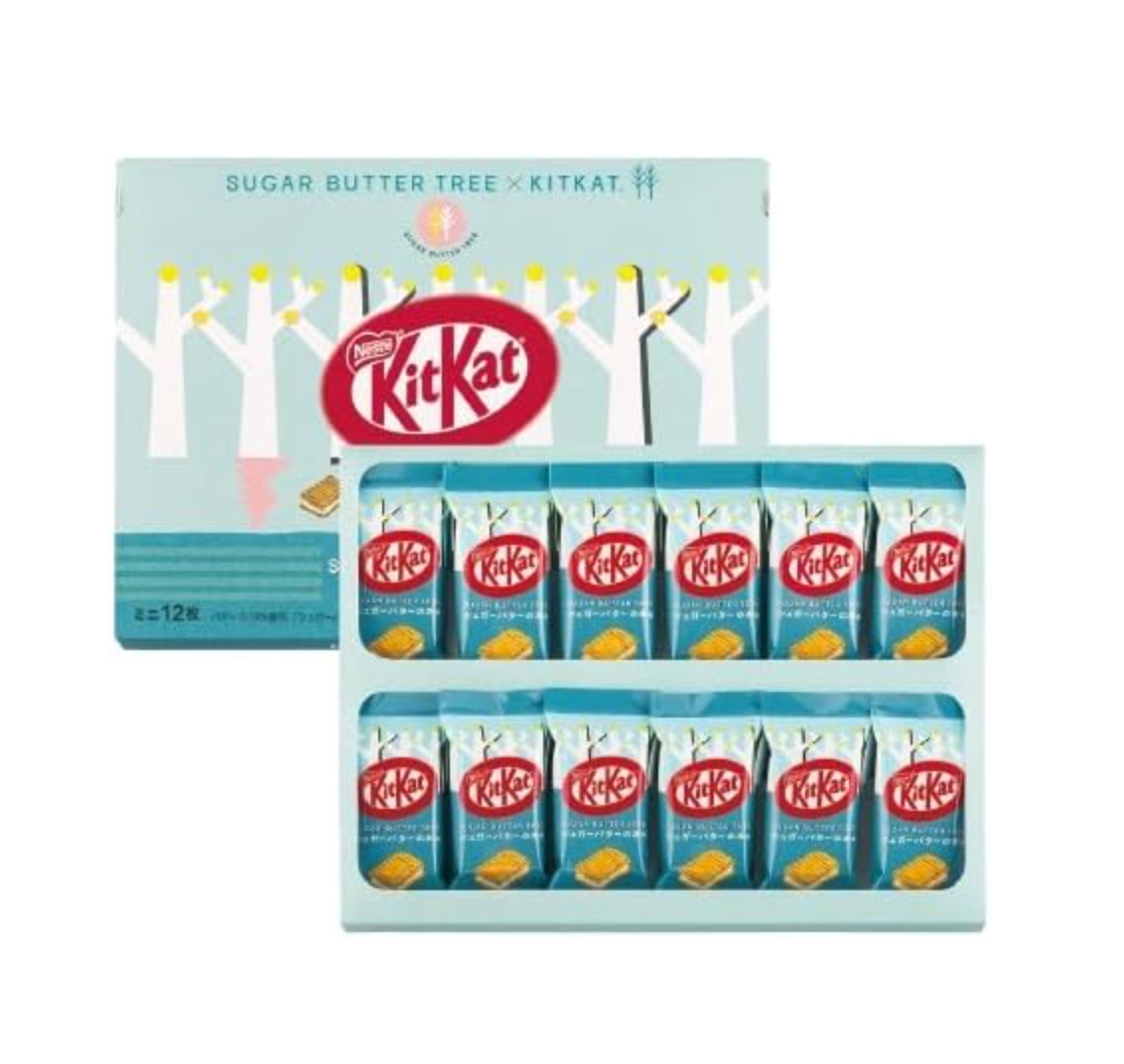 Kit Kat Mini Sugar Butter Wood Flavor Sweets (12 Pieces)