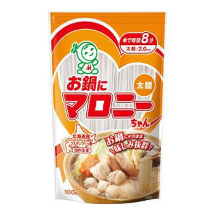 Malony Dried Starch Thick Japanese Noodles 100g