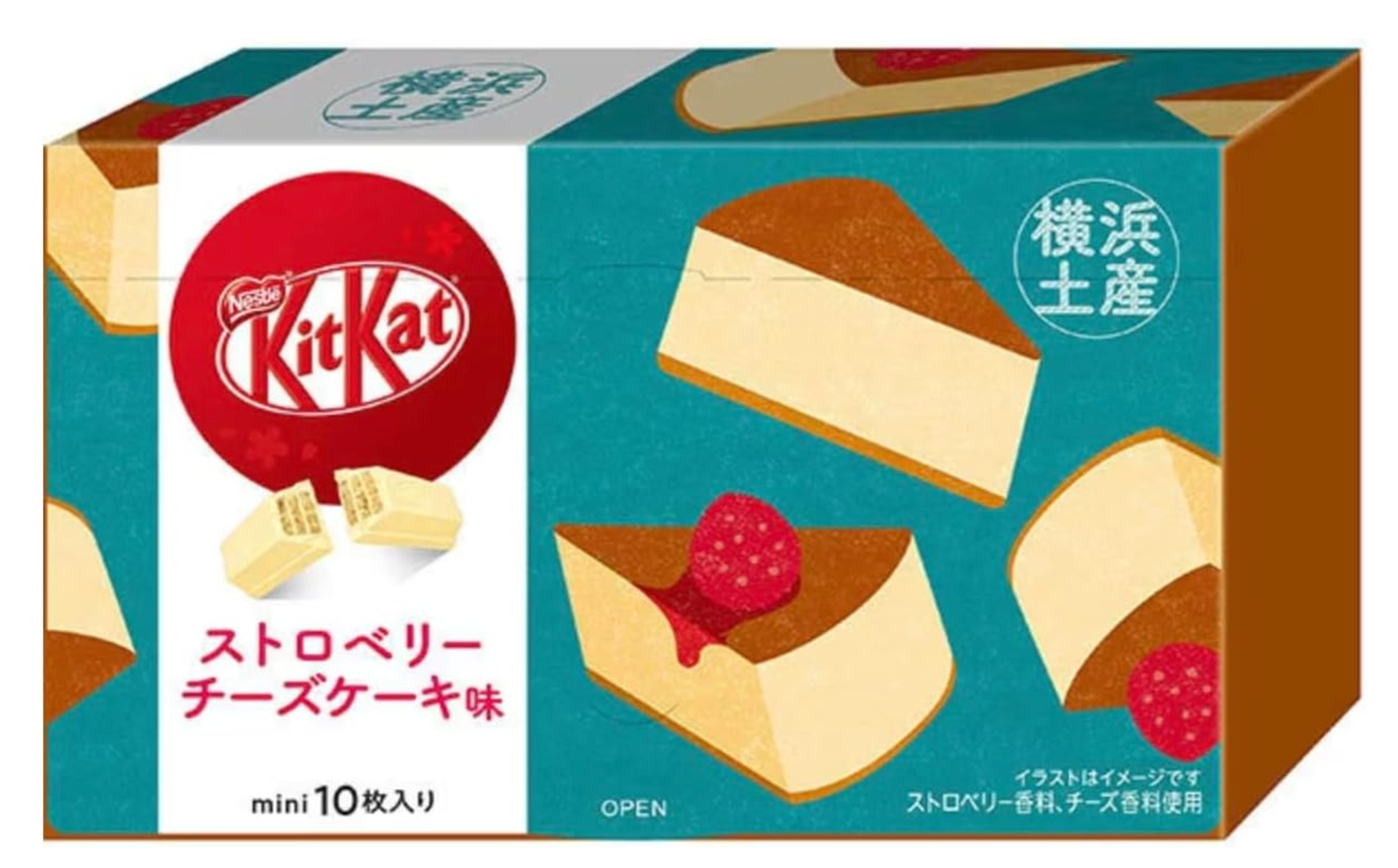 Nestle Yokohama Kit Kat Strawberry Cheesecake, Pack of 10