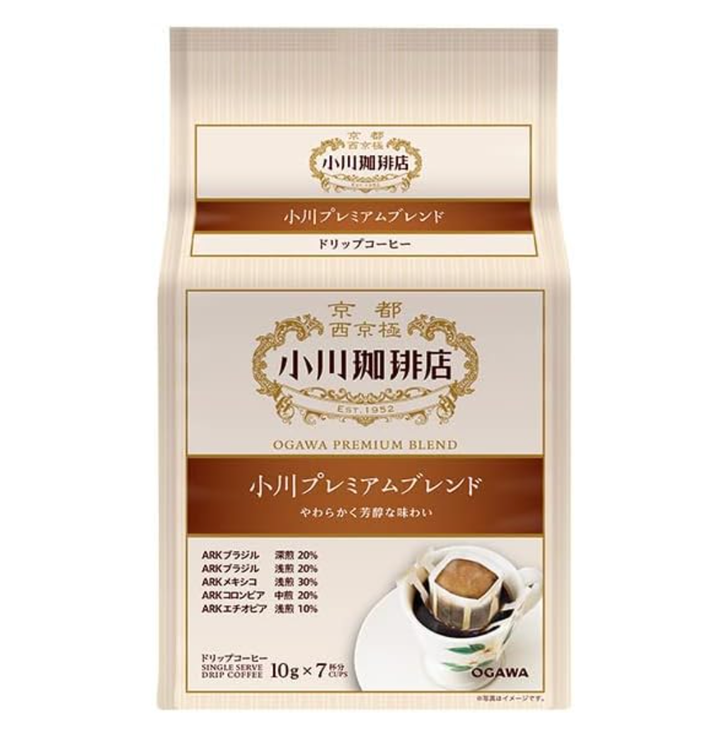 Ogawa Coffee Shop Premium Blend Drip Coffee 10g x 7 Packs - Japanese Drip Coffee