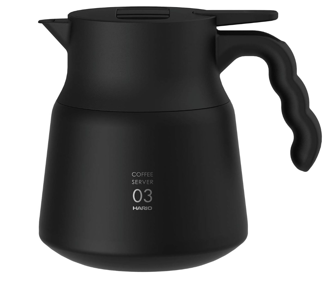 Hario V60 Thermal Stainless Steel Server 800 Japan Vhs-80B Black - YOYO JAPAN