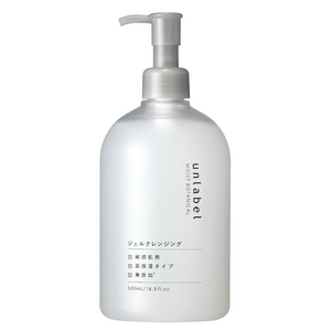 Unlabel Gel Cleansing Makeup Remover 500ml Waterproof Silicone-Free Japan - YOYO JAPAN