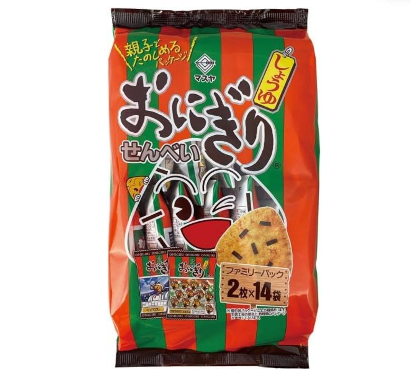 Masuya Onigiri Senbei Soy Sauce Flavored Rice Crackers (Pack of 3) - YOYO JAPAN