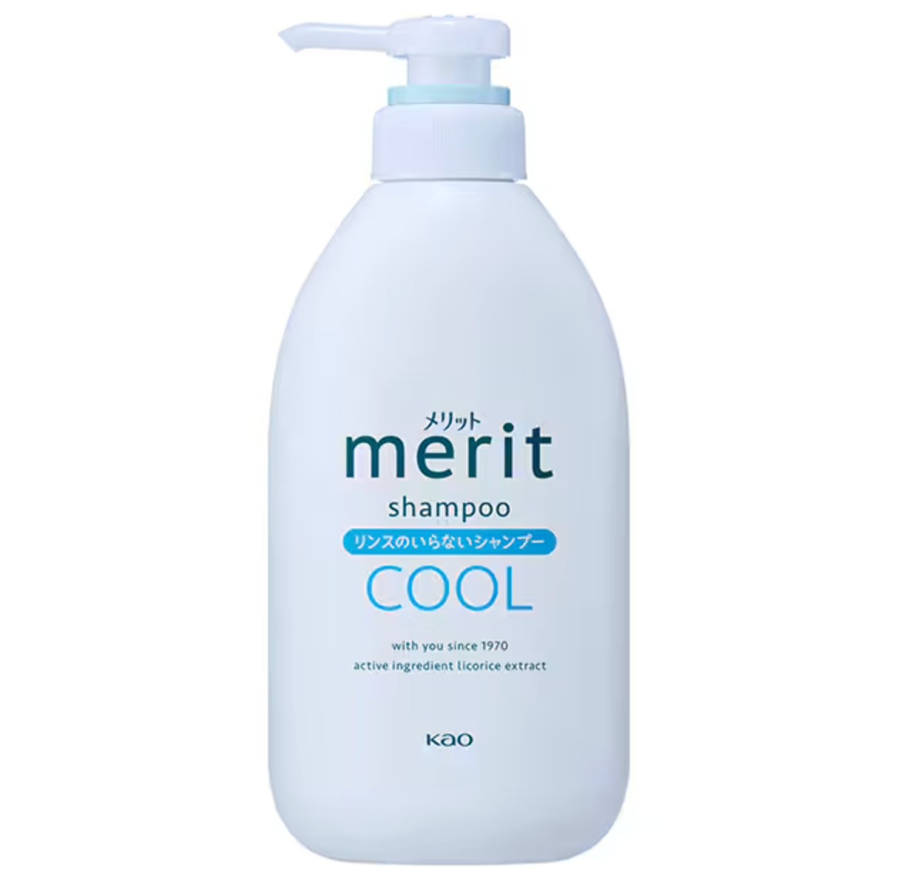 Kao Merit Shampoo Cool Pump Bottle 450ml - YOYO JAPAN