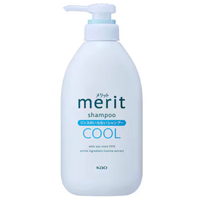 Kao Merit Shampoo Cool Pump Bottle 450ml - YOYO JAPAN