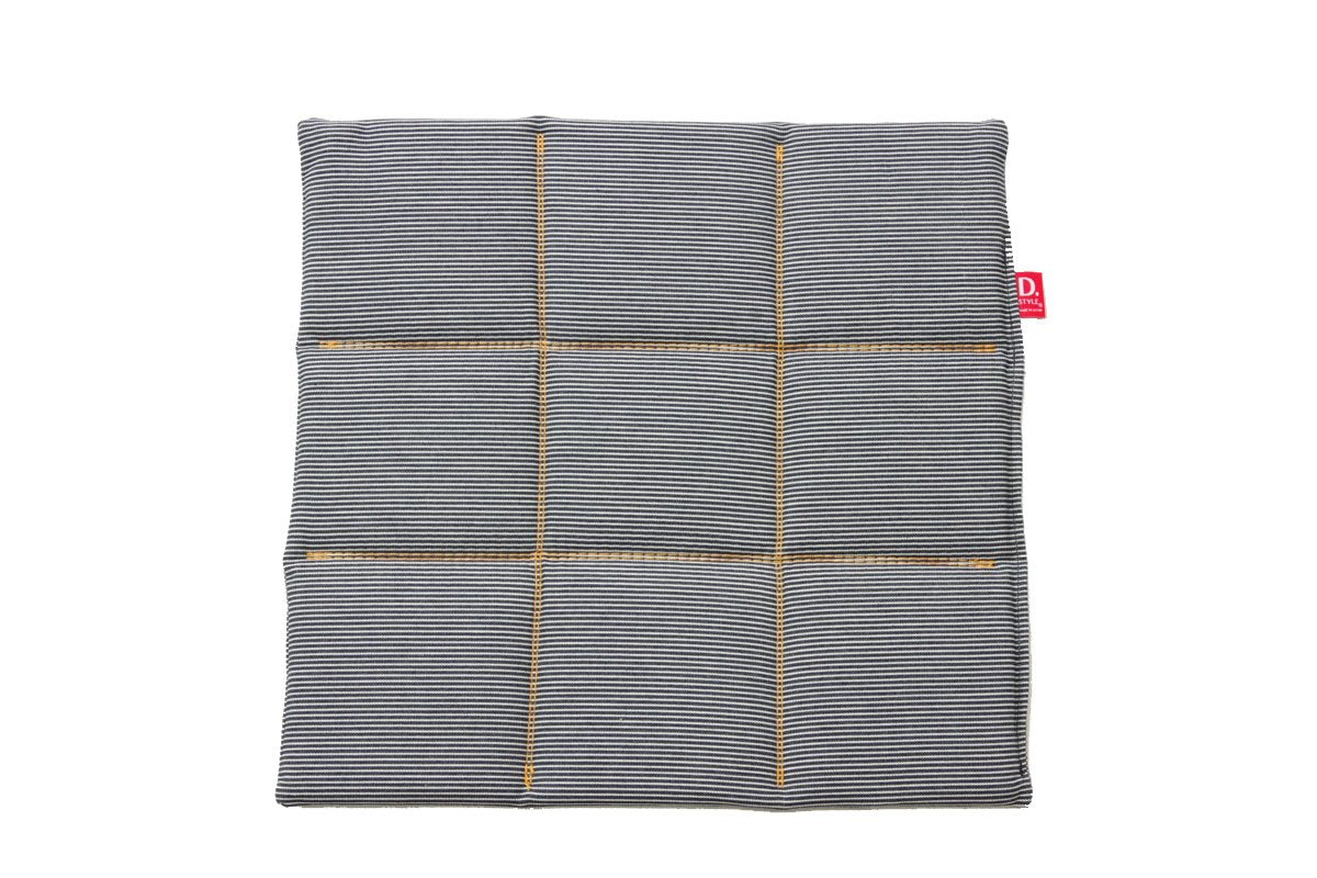 Ikehiko Leon Tataki Chair Cushion Japan 43X43Cm Hickory Denim #9150609 - YOYO JAPAN