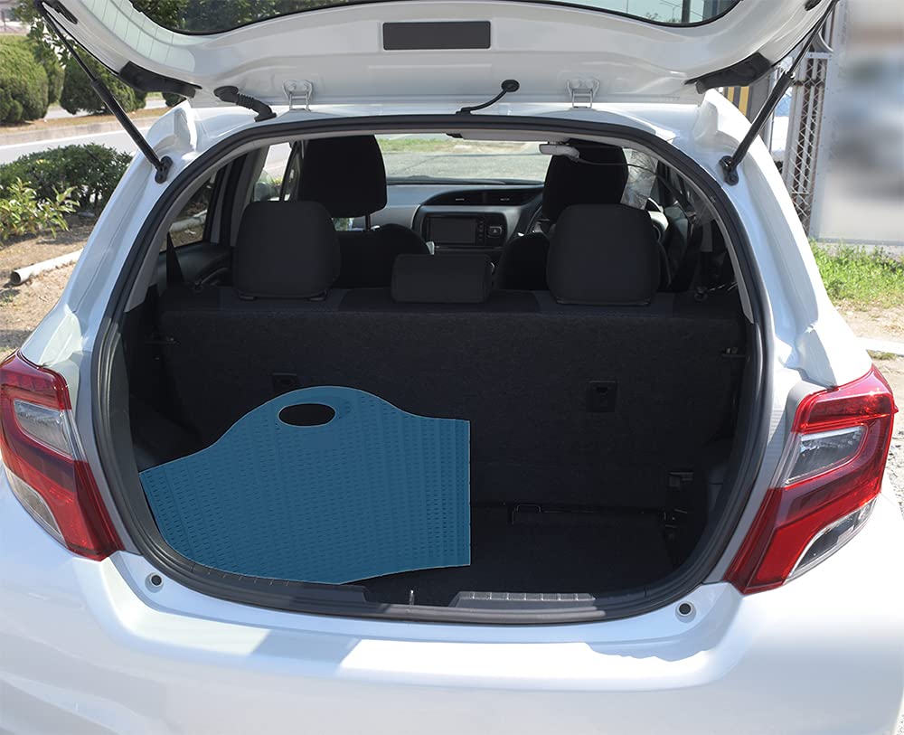 Seiei Japan Foldable Laundry Basket Rattan Style Blue Hamper Bag Folding Compact Storage 55X38X39Cm 120413 - YOYO JAPAN