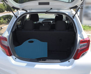 Seiei Japan Foldable Laundry Basket Rattan Style Blue Hamper Bag Folding Compact Storage 55X38X39Cm 120413 - YOYO JAPAN