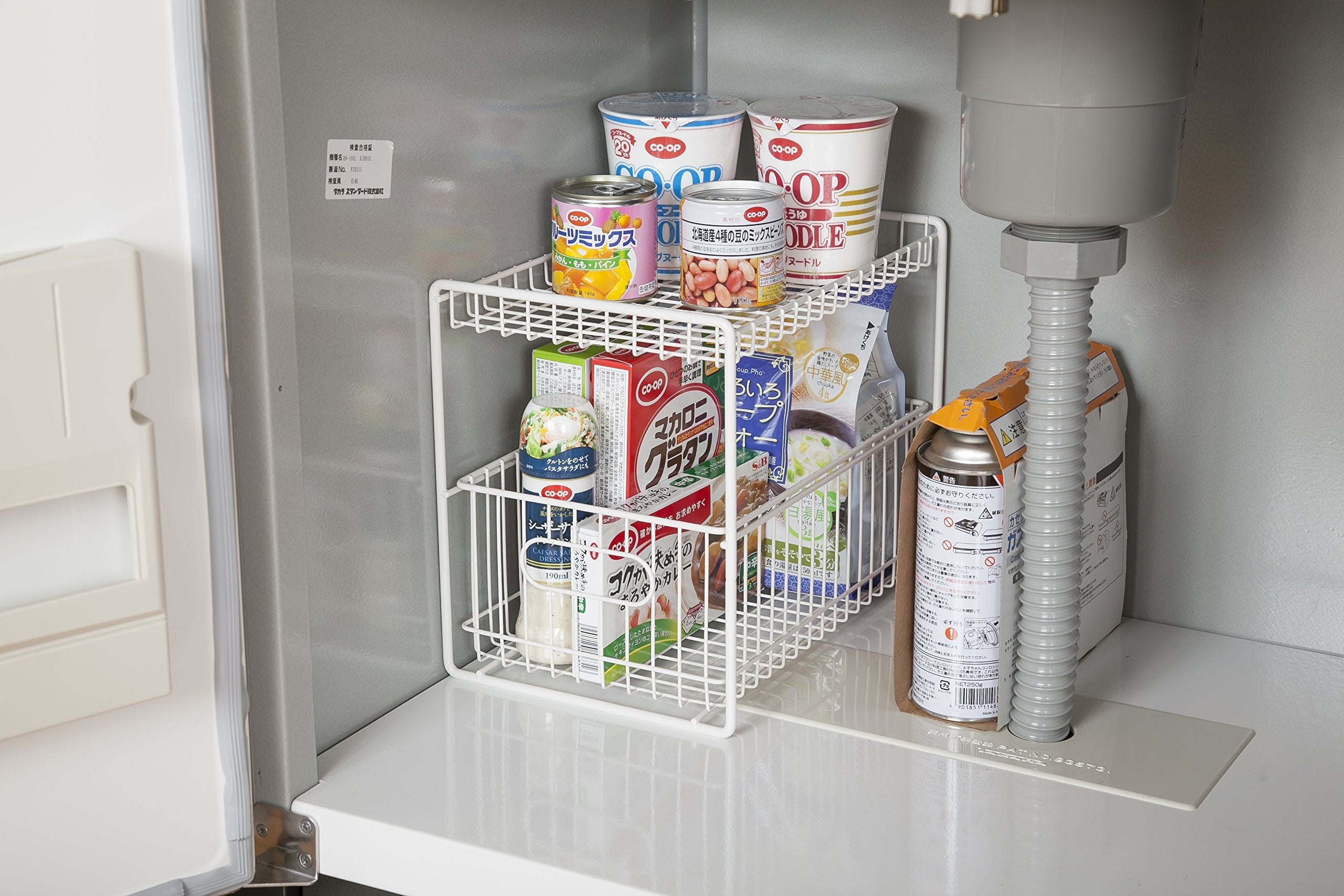 Seiei Under Sink Storage Rack 20198 - Japan Kitchen Bathroom Laundry Room Supplies Organizer - YOYO JAPAN
