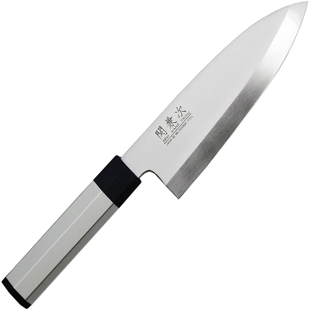 Sekikanetsugu Single Edged Japanese Deba Knife with Aluminum Handle 165mm