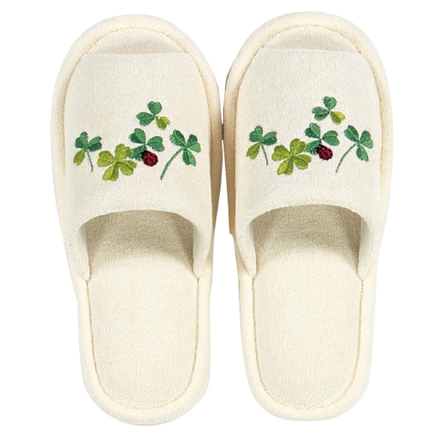 Senko Ladybug Slippers Ivory 63618 - Japanese Footwear