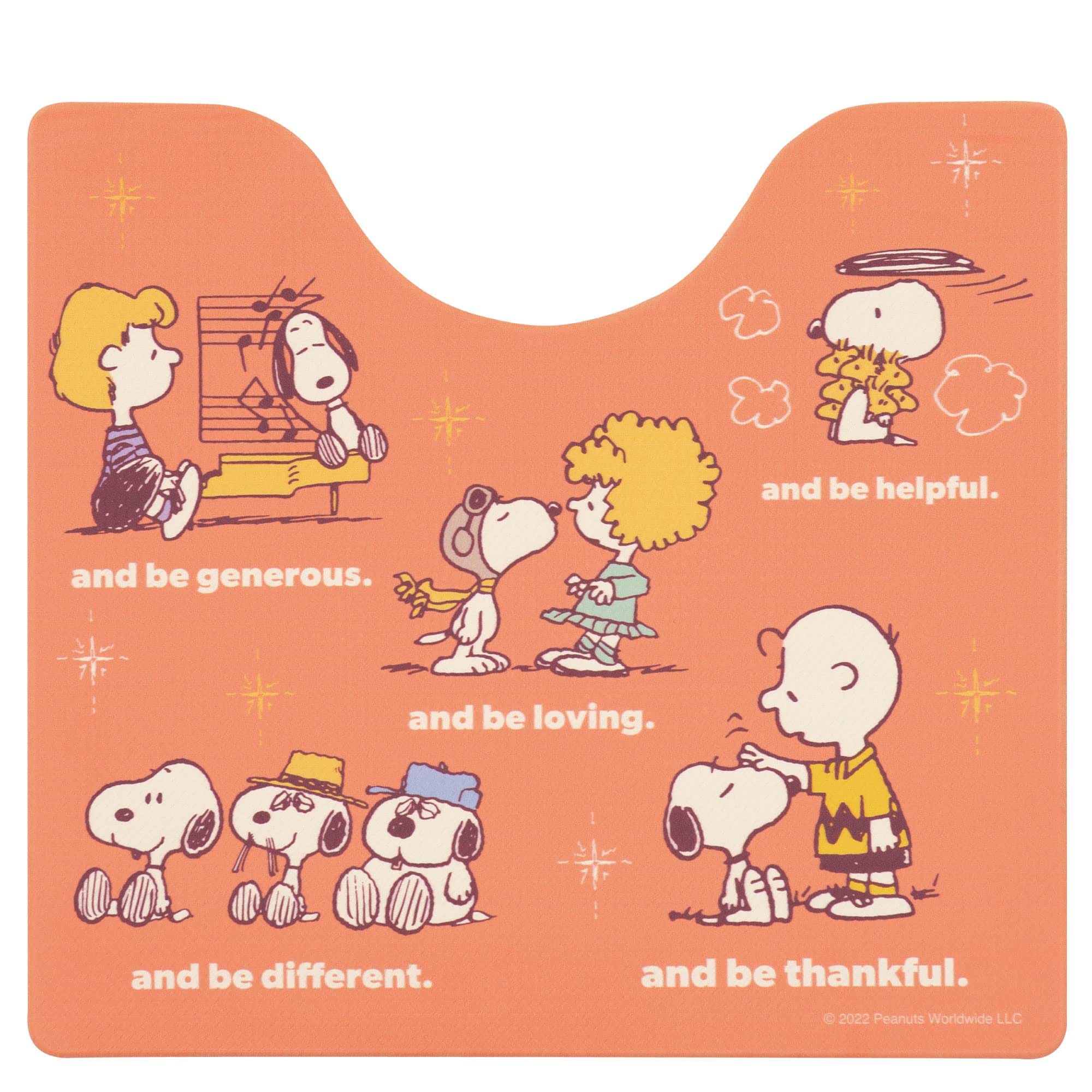 Senko Snoopy Wipeable Pvc Toilet Mat - Japan - Approx.