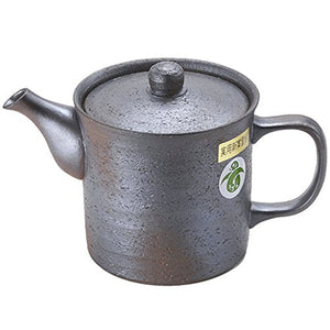 Itsumi Pottery Seto Ware Hh Pot Yakijime Large With Cylindrical Tea Strainer 042511 - Made In Japan - YOYO JAPAN