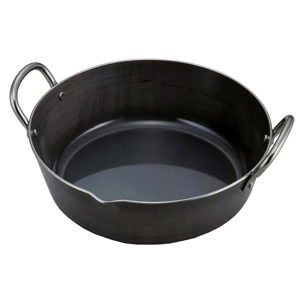 Shimomura Kihan 24672 Japan Tsubamesanjo Tempura Pot 2.8L Iron Ih Compatible