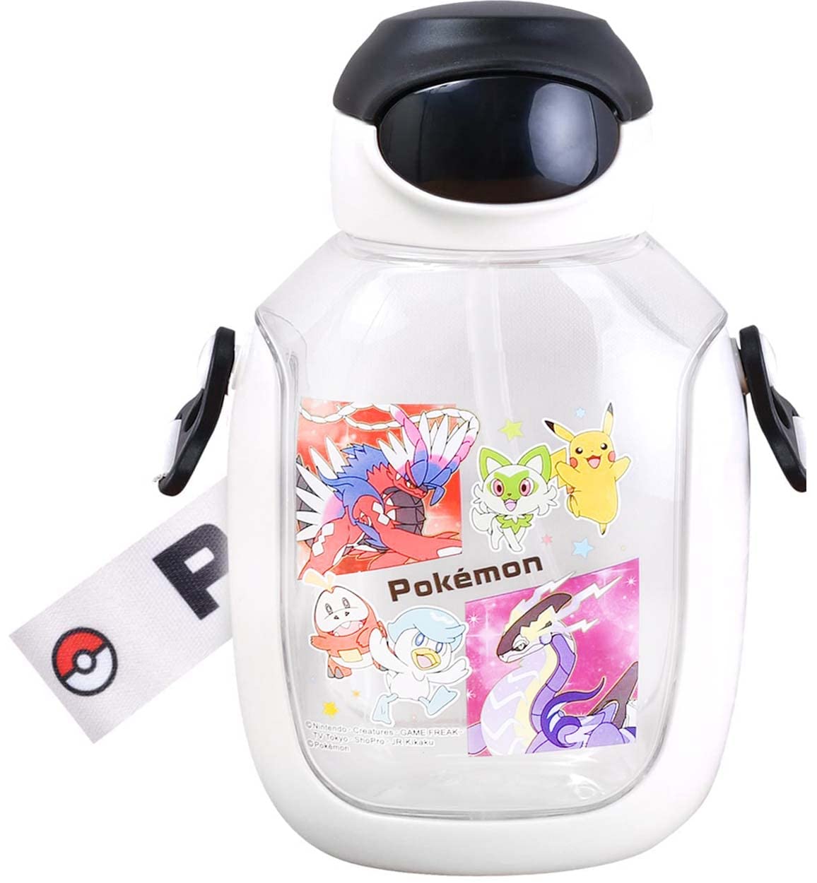 Skater 530Ml Pokemon Straw Water Bottle W/ One Push - Japan